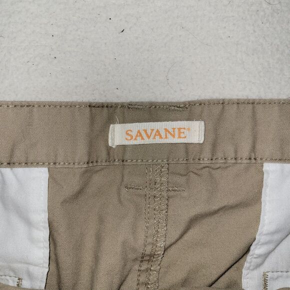 Savane Cargo Shorts Mens Sz 42 Tan Elastic Waist Hiking Pockets Outdoor Camping - Picture 10 of 14